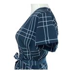 Madison Women’s Dress Sz XS Gray Modern Windowpane Plaid Pattern High‎ Low Photo 3