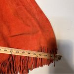 MetroStyle  Authentic Leather Poncho Size S Orange Photo 7