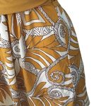 Come Como ❁ Printed Plunging V Neck Tunic Cami Tank ❁ Goldenrod + Ivory ❁ Large Photo 10