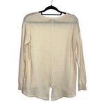 Topshop Cream Tight Knit Split Back Pullover Sweater Photo 5