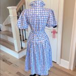 Avara Pinch Sommer Dress Midi Cherry Print Puff Sleeve Cotton New Blue Size XS Photo 5