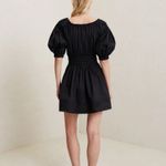 ALC Frank A.L.C. Maya Black Mini Dress Cotton Off Shoulder | Size 2 Photo 2