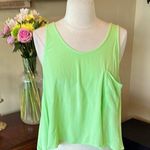 ASTR Lime Green Flowy Sleeveless Women's Pocket Tank New Photo 0