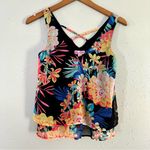 Candie's 🦋  Neon Tropical Vacation Beach Tank Top Blouse XS Photo 0