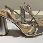 Sam Edelman  Women's Kia Sandal Soft Silver Smooth Leather Size 9.5 Photo 2