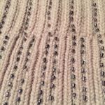 Banana Republic Crewneck Heavyweight Knit Beaded Sweater sz M Tan Cable Knit Sweater Photo 5