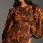 Farm Rio Anthro Long-Sleeve Low-Back Printed Midi Dress Photo 2