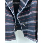 Karen Kane Women's XL Striped Textured Fringe Trim Blazer Jacket Photo 2