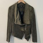 Lulus Wild at Heart Olive Green Vegan Suede Moto Jacket NWT Size S Photo 1
