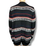 Pink Rose  Womens Knit Cardigan Sweater Open Drape Front Striped Lightweight Med Photo 3