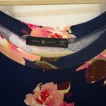 Calipessa Short Sleeve Floral Print Dress in Navy Blue Size M Photo 8