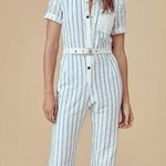 For Love & Lemons Hermosa Striped Eyelet Jumpsuit Photo 0