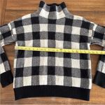 Ralph Lauren Lauren  Sweater Womens Medium Black White Buffalo Plaid Soft Photo 8