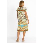 Johnny Was NWOT  Felix Trapeze Midi Dress Floral Size XXS Short-sleeved V-neck Photo 2