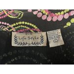 Lifestyle Statment Jacket Size Large Black Pink Geometric Eclectic Swirls Artsy Photo 5