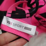 Victoria's Secret  VSX Sport Neon Pink Black Sportsbra Size 36B Cross Back Gym Photo 4