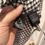 Sanctuary Black White Gingham 3/4 Tie Sleeve Hidden Button Front Womens Large Photo 6