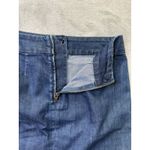 Coldwater Creek  Denim Jean Skirt Blue Size P8 Pencil Dark‎ Wash Knee Stretch Photo 5