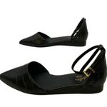Seychelles Plateau Ankle Strap Flat Black Croc Print US Women's 6 Photo 1