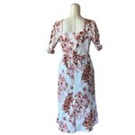 Bailey blue NWOT Cotton Floral Button Front Midi Dress Puff Ruched Sleeve Cottagecore Photo 5