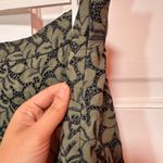 Ann Taylor  Sage Green Floral Crochet Fit and Flare Skater Mini Skirt Size 10 Photo 4