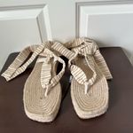 ZARA  Lace Up Striped Espadrille Sandals 40 , US 9.5 Photo 1