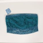 Free People NWT Scalloped Lace Bandeau in Ocean Size Medium Photo 3