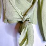 Princess Polly Alena Wrap Top in Sage Light Green Size US 2 Photo 12