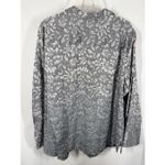 Foxcroft  NYC Women wrinkle free silver sheen long sleeve top size 22W shaped NWO Photo 6