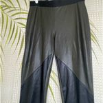 BCBG MaxAzria faux leather leggings olive/black Moto style Size S Photo 1