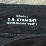 Old Navy  Black Jean Shorts Cuffed Hem High Rise OG Straight Denim Photo 3