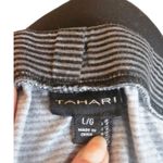 Tahari  Lounge Pants Womens L Striped Knit Drawstring Casual Pajama Bottoms Photo 3