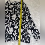 Inc international  Concepts Cold-Shoulder Black White Floral top Sweater large Photo 6