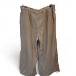 Pure jill Tan Linen Blend Wide Leg Capri Pants Medium Brown Photo 1