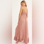 Free People  Womens Rose Pink Adella Maxi Slip Lace Dress Photo 8