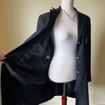 Ralph Lauren 90s Vintage Lauren‎  Black Wool Crest Blazer Button Down Women's 12 Photo 6
