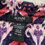 ⭐️ Navy & Pink Abstract Paisley Print Boho Festival Short Sleeve Top Size undefined Photo 2