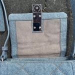 Vince Camuto  Blue Quilted Denim Crossbody Bag Silver Hardware Purse‎ Photo 5