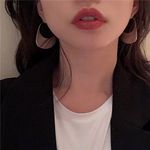 Boutique NEW Solid Large Hoop Earrings |‎ White Gold over 925 Sterling Silver Photo 4