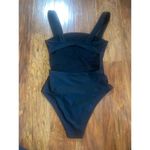 Aerie  Cheeky One Piece Swimsuit Black Size Small S Photo 3