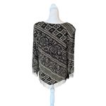 R & M Richards R M Richards Blouse Printed Beaded Fringe Black White Womens Size 16 Photo 1