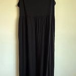 Michael Stars Black Tie-Back Maxi Dress | Cotton Blend Minimalist Style XL Photo 0