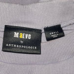 Maeve  Anthropologie‎ Womens Purple 3/4 Sleeve Ribbed Turtleneck Sweater Small Photo 3