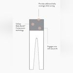 Mother Tucker Belly Bandit Leggings Size L/XL Gray Photo 2