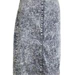 Vintage Denim Blue Jean Pencil Skirt u Size Large Stretch Factory Distressed Den Photo 0