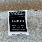 SheIn NEW  Plaid Sherpa Lined Waterfall Collar Open Jacket Green Medium Stretch Photo 4