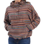 Ariat Horseshoe Bend Pullover Shirt Multi Jacquard Stripe Size M Photo 0