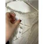 Gap Ruffle Sleeveless Split Neck Loose Fit Off White Blouse Top Women's XL NEW Photo 4