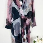 City Chic  Reef Long Sleeve Faux Wrap Dress
Blue Pink Floral Size 12/XXS NWT Photo 0