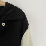 Vintage black and white bomber jacket high school letterman jacket corduroy L Size L Photo 2